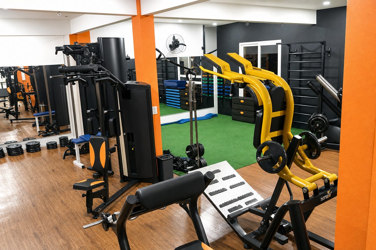 Foto da Body Pump: aparelhos de musculação e pesos livres